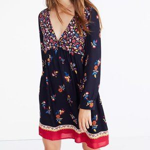 Sezane Floral Long Sleeve Dress